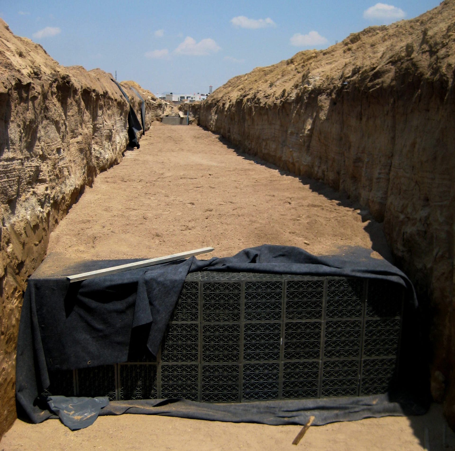 Flo-Tank underground water tank installation for commercial project water storage.