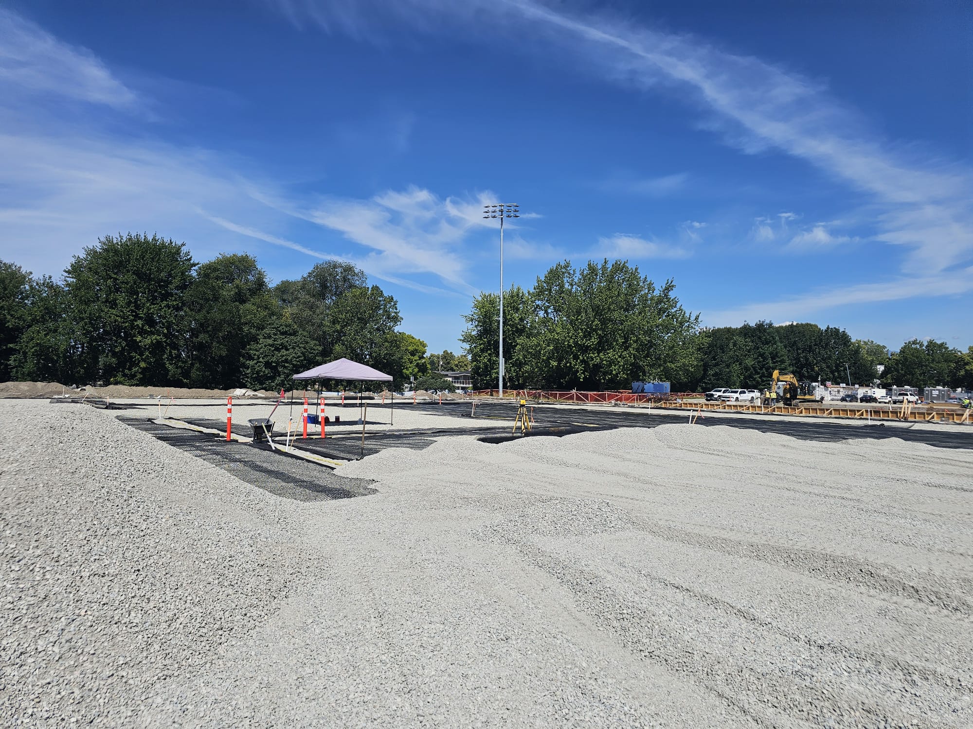 Completed sports field